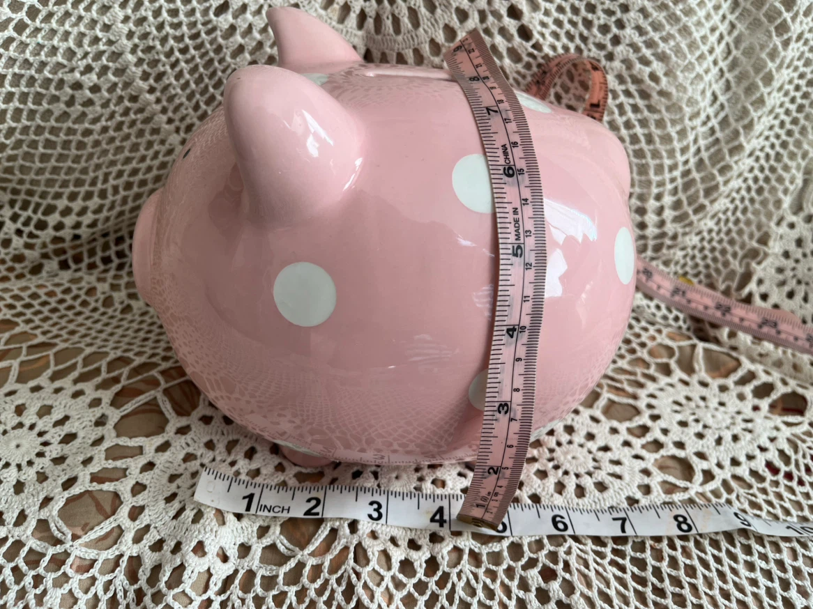 Pink Ceramic Piggy Bank - photo 2