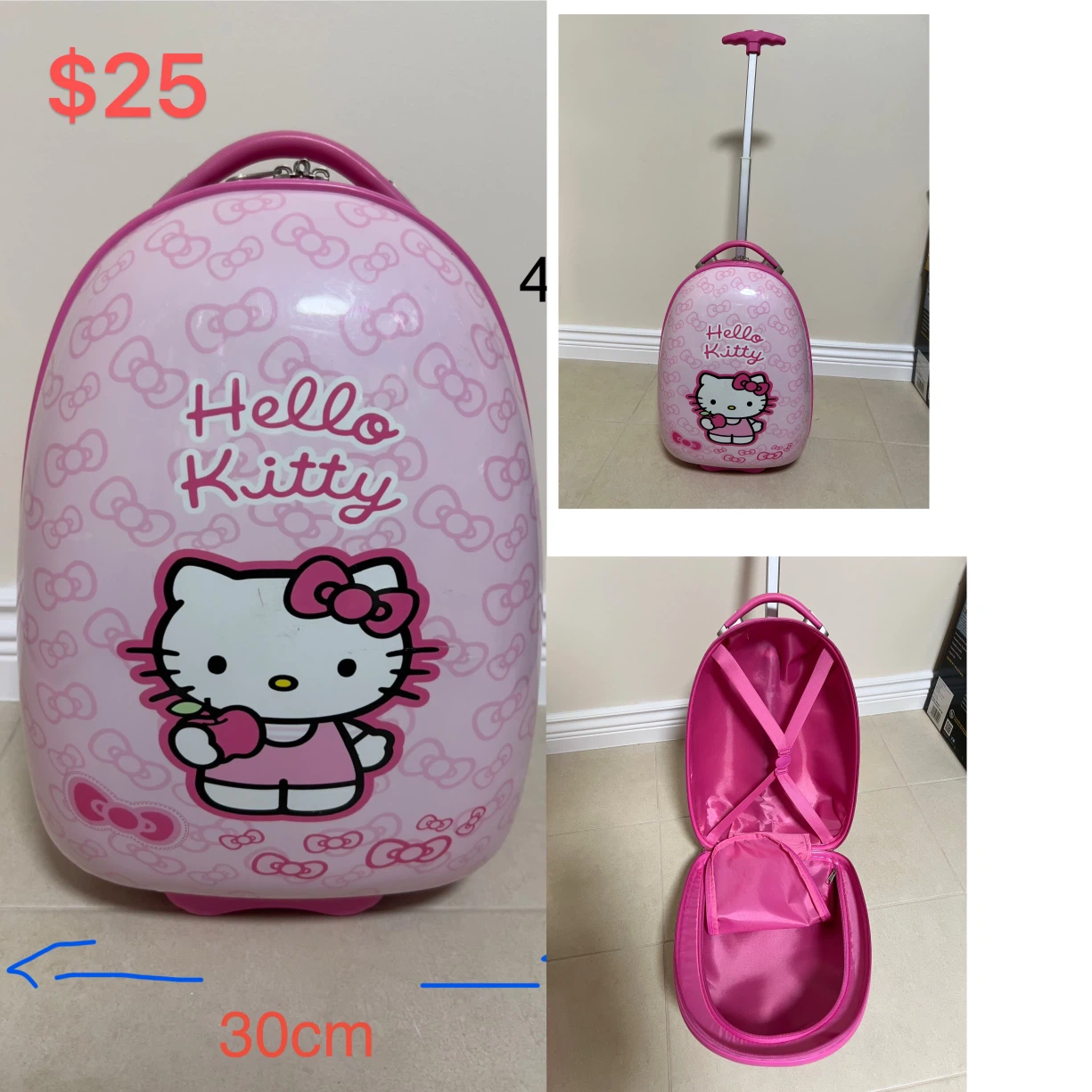Hello kitty kid travel suite case