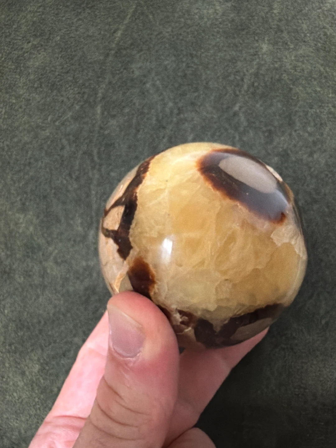 Polished septarian dragon stone sphere - photo 2