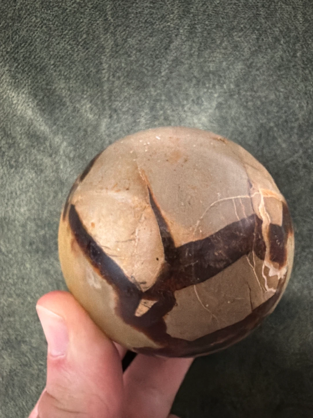 Polished septarian dragon stone sphere - photo 3