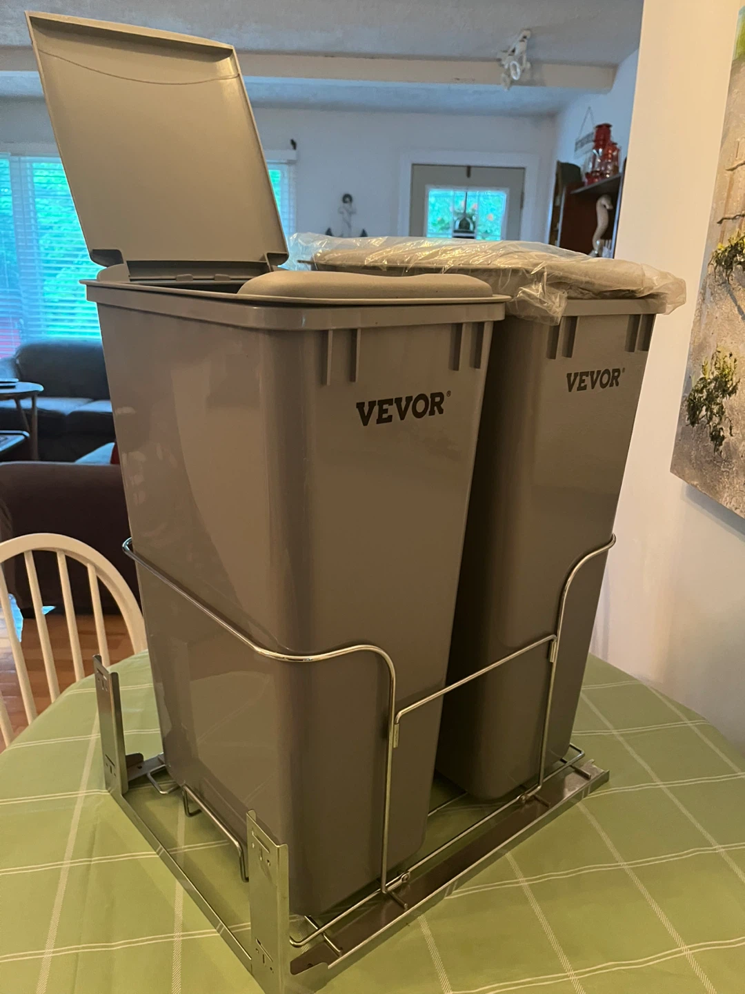 VEVOR 2-Bin Pull-Out Kitchen Trash Can