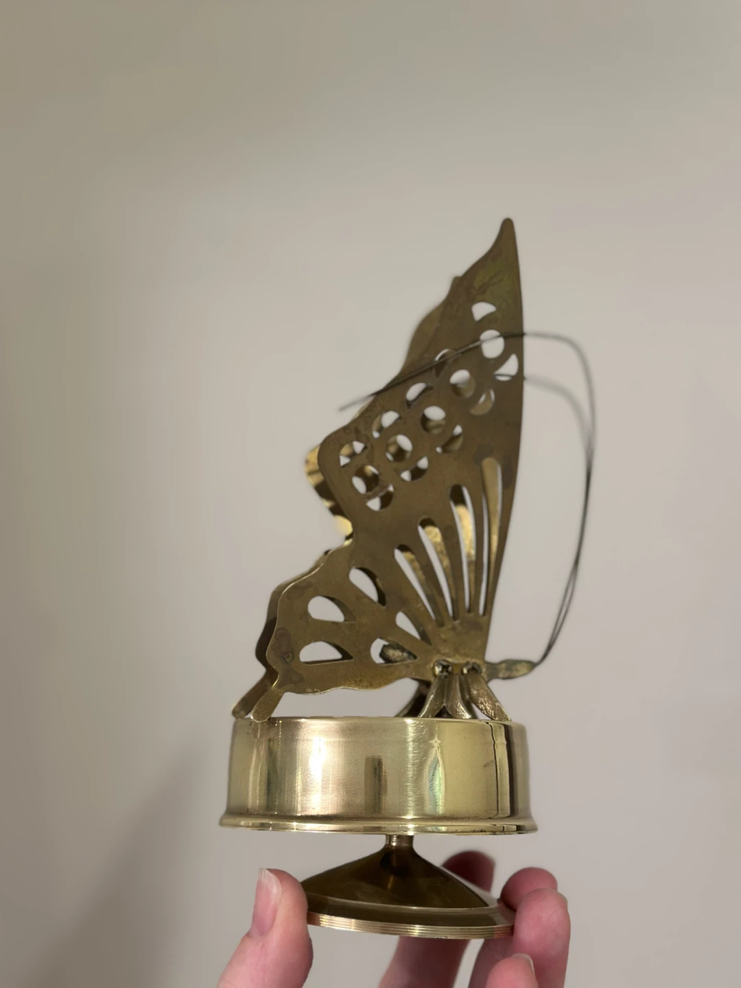 Vintage 1970’s Brass Butterfly Music Box