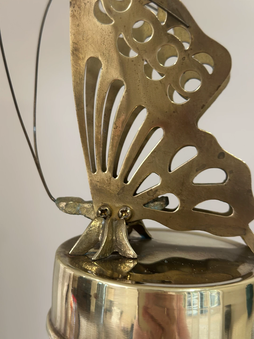 Vintage 1970’s Brass Butterfly Music Box - photo 2