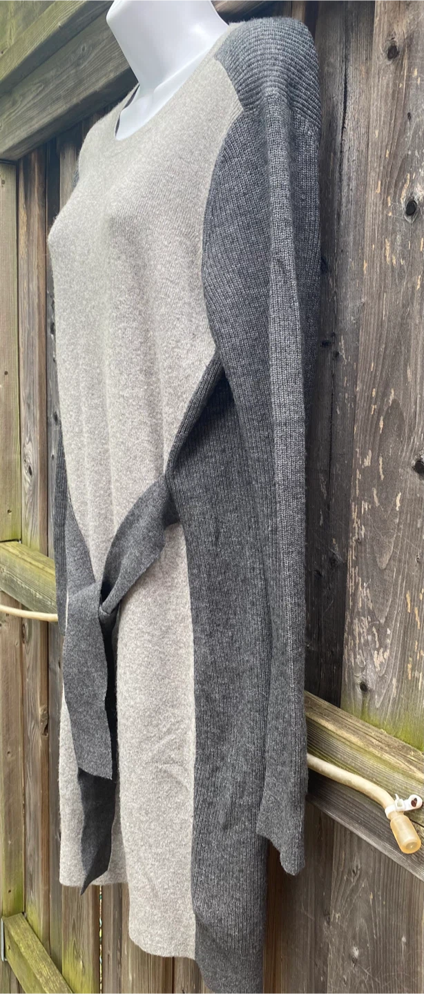 Club Monaco Grey Knit Merino Wool Blend Dress Large - photo 2