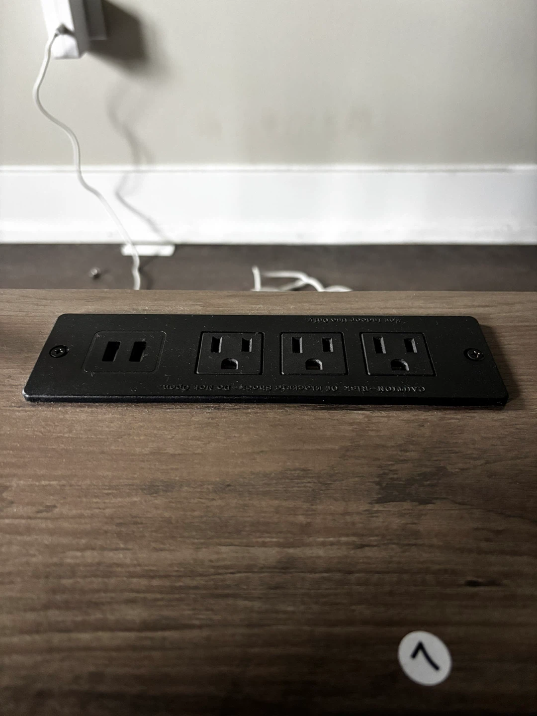 BTY Farmhouse Wooden TV Stand with Built-in Power Strip - photo 3