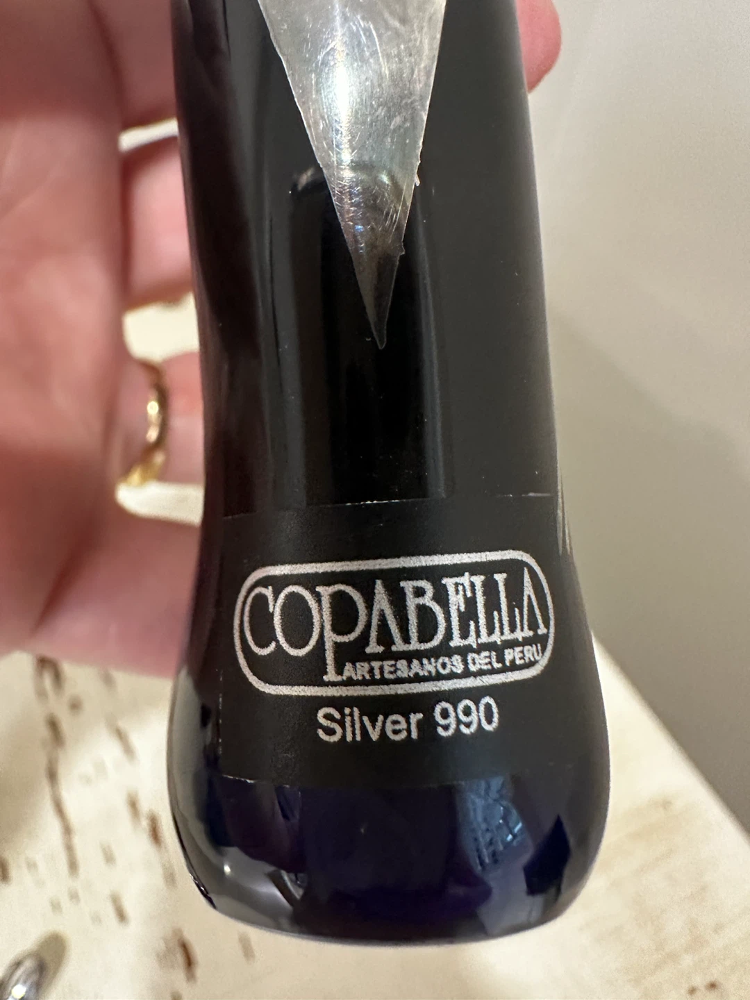 Copabella Silver 990 Cobalt Blue Glass Llama Pair - photo 5