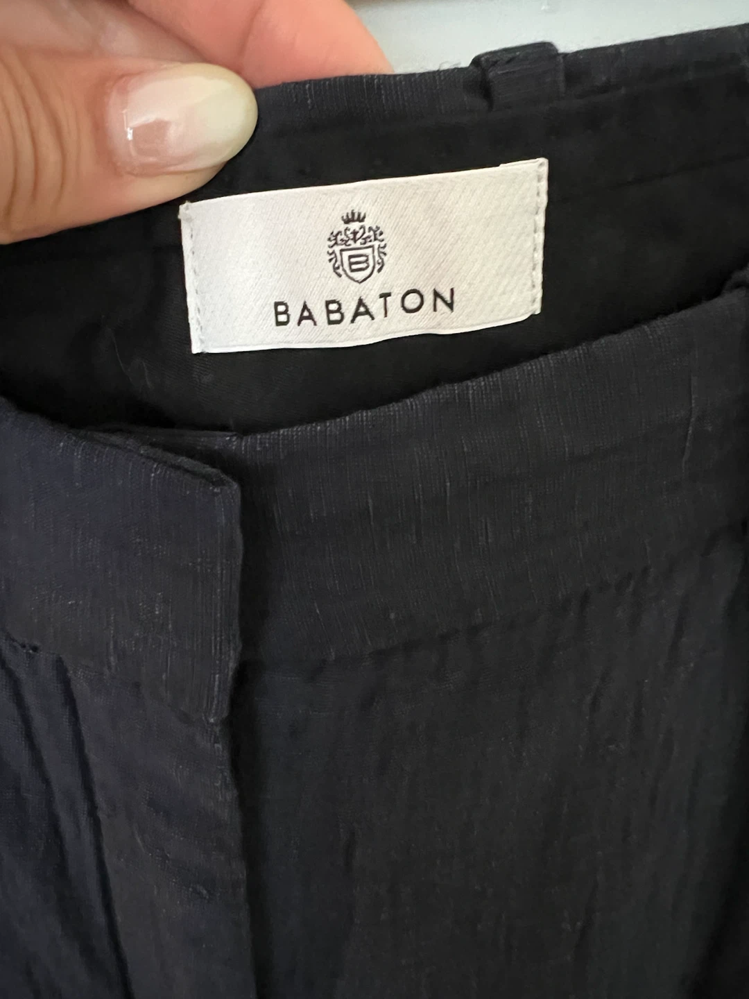 Babaton Navy Blue Pleated Trousers Size 6 - photo 2