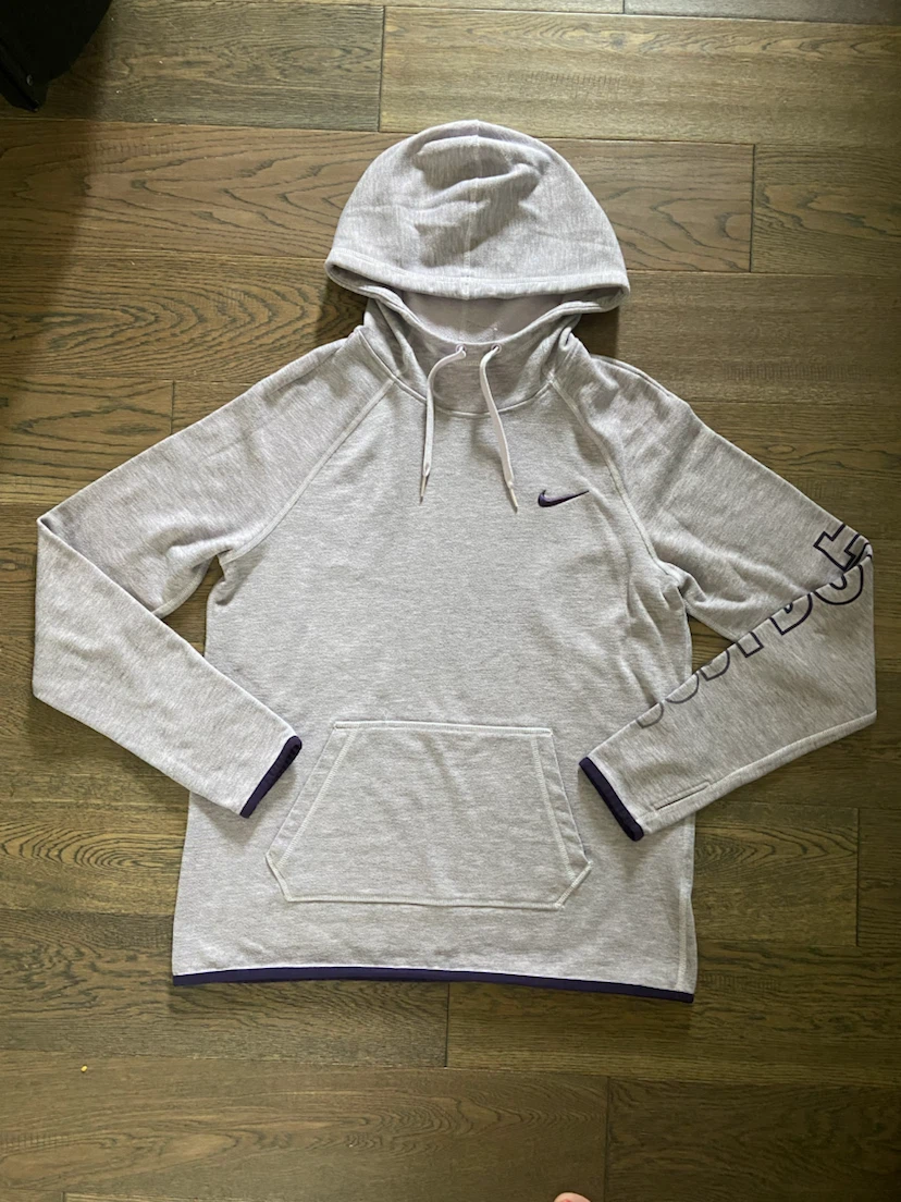 EUC Nike DriFit Ladies Pullover Hoodie Purple Accents - Size M
