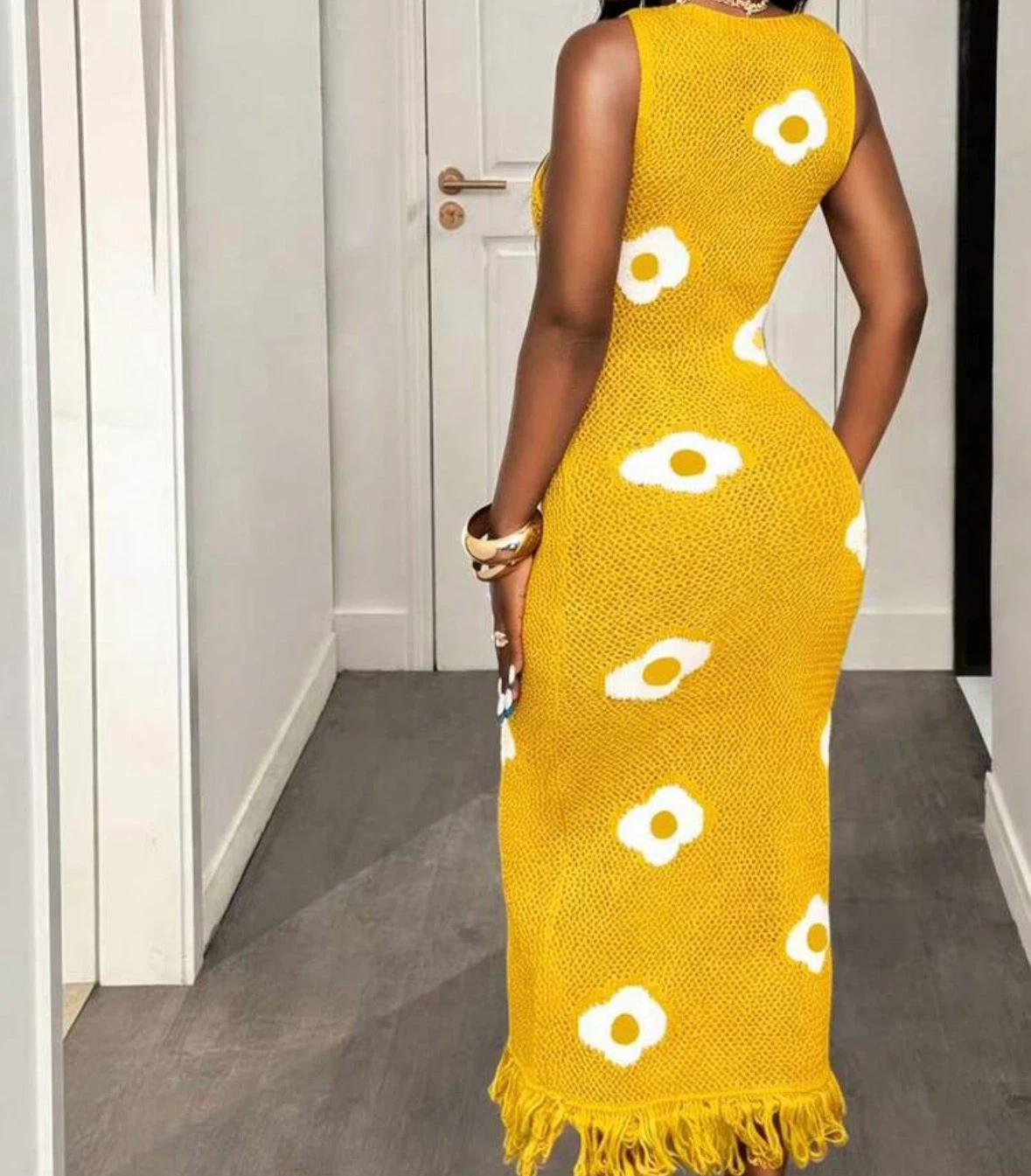 Yellow Knit Maxi Dress (never worn -new) - photo 2