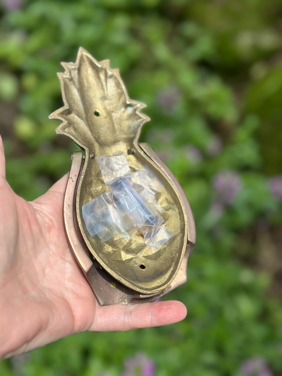 Vintage Brass Pineapple Welcome Door Knocker - photo 2