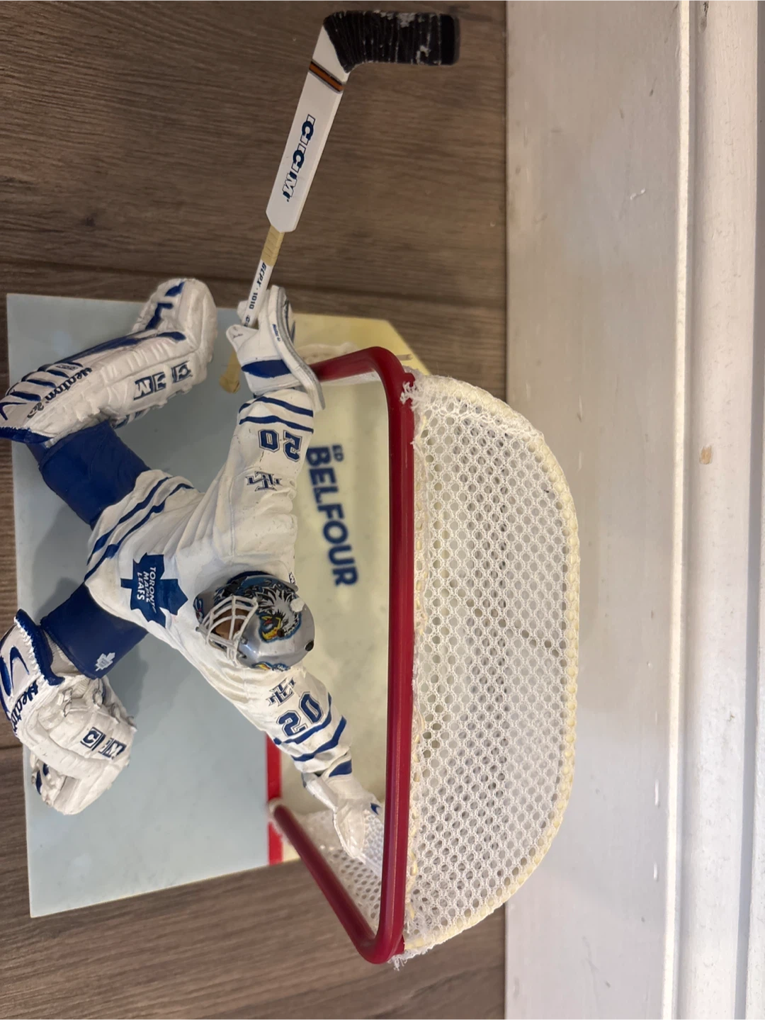 Toronto Maple Leafs Goalie Figurine with Net
