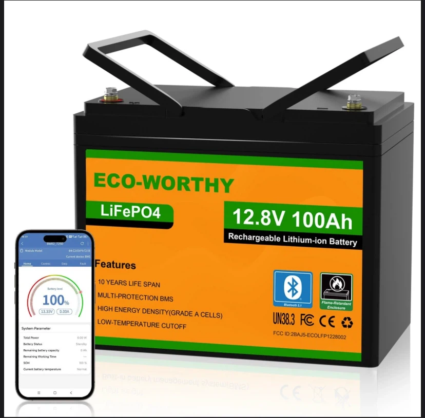 ECO-WORTHY LiFePO4 12.8V 100Ah Battery - photo 2