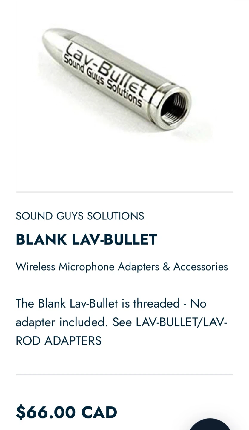 Sound Guys Solutions LAV-BULLET TA/MINI XLR Adapter - photo 2