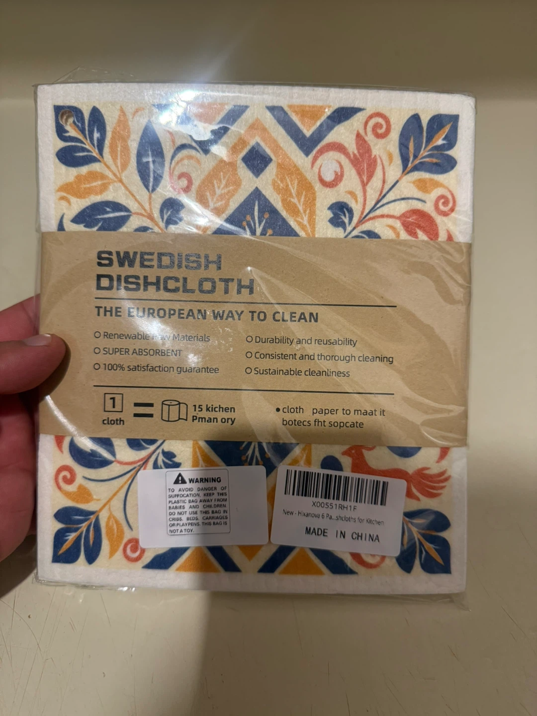 Swedish Dishcloths - 6 Pack Reusable Kitchen Towels - photo 2