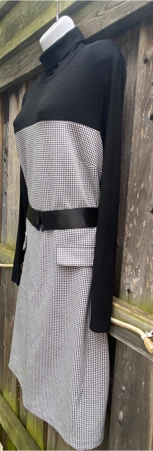 New Tristan Mock-Neck Belted Dress, Size Large - photo 2