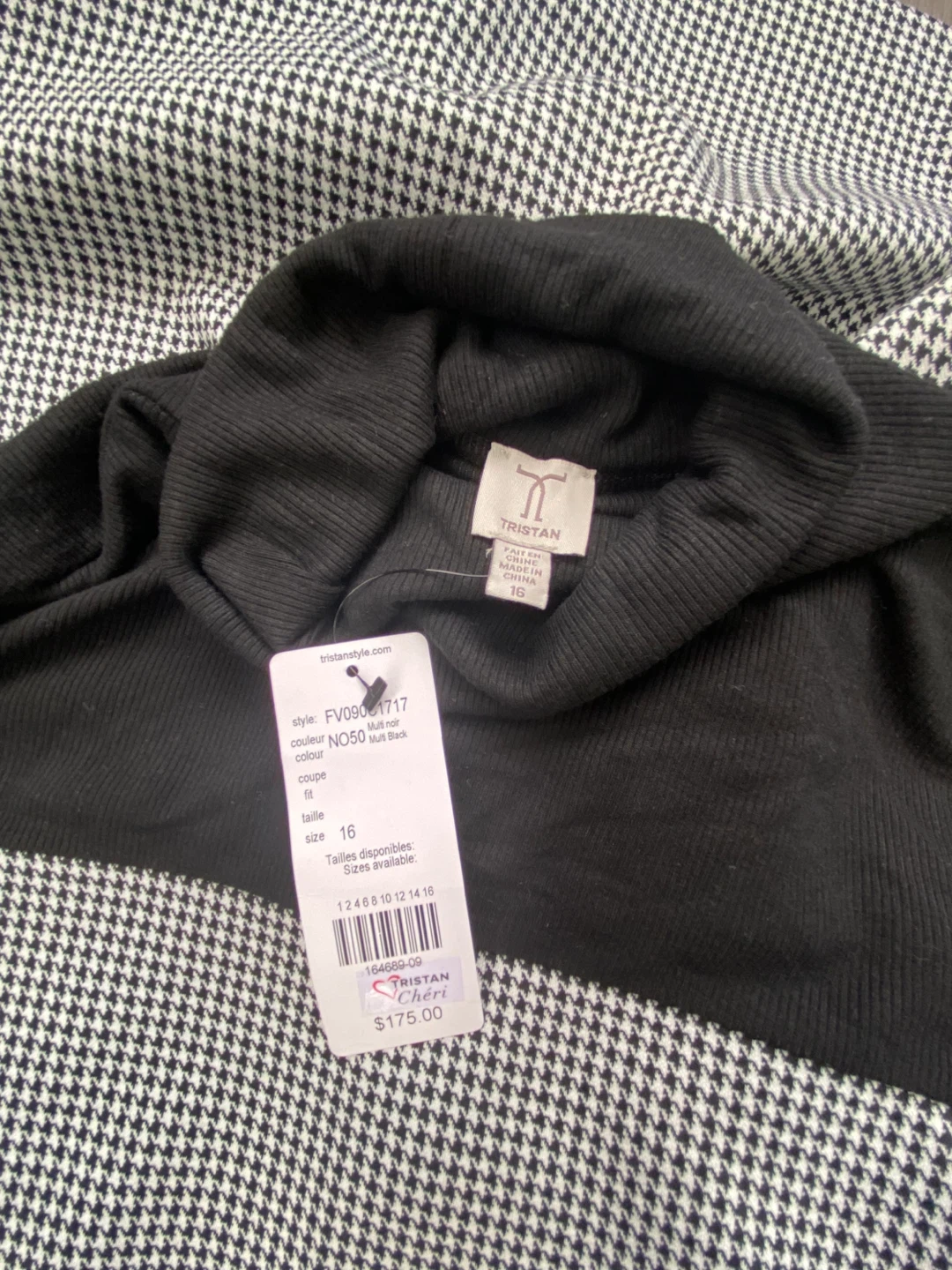 New Tristan Mock-Neck Belted Dress, Size Large - photo 4