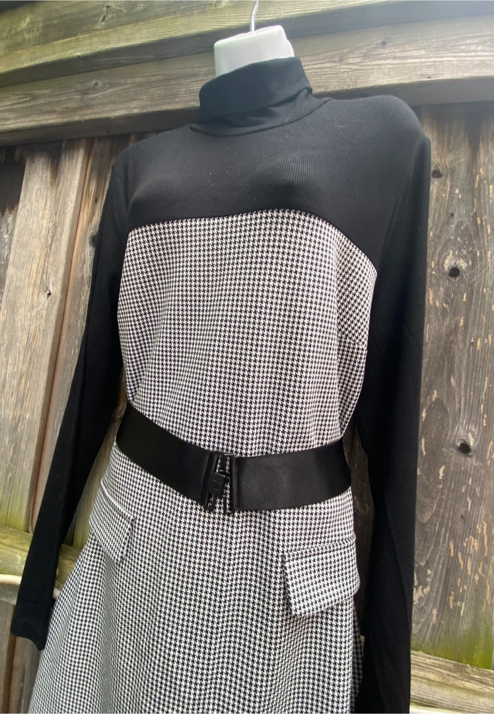 New Tristan Mock-Neck Belted Dress, Size Large - photo 5
