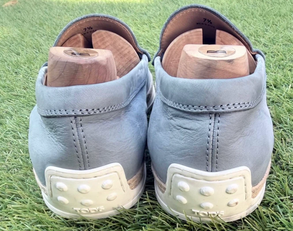 Tod's Light Blue Leather Espadrille Loafers Size 7.5 - photo 4
