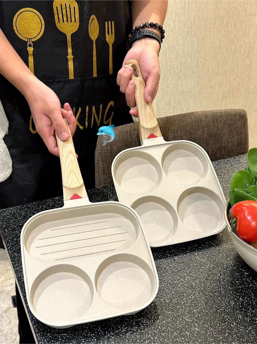 Non-stick Fried Egg Pan with 3 or 4 Compartments - photo 4