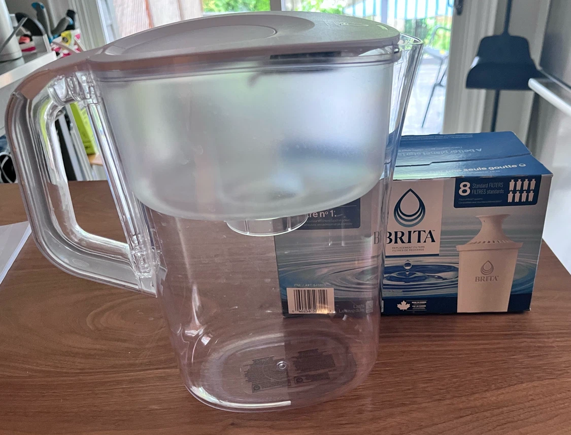 Brita Water Filter Pitcher with 8 Standard Filters