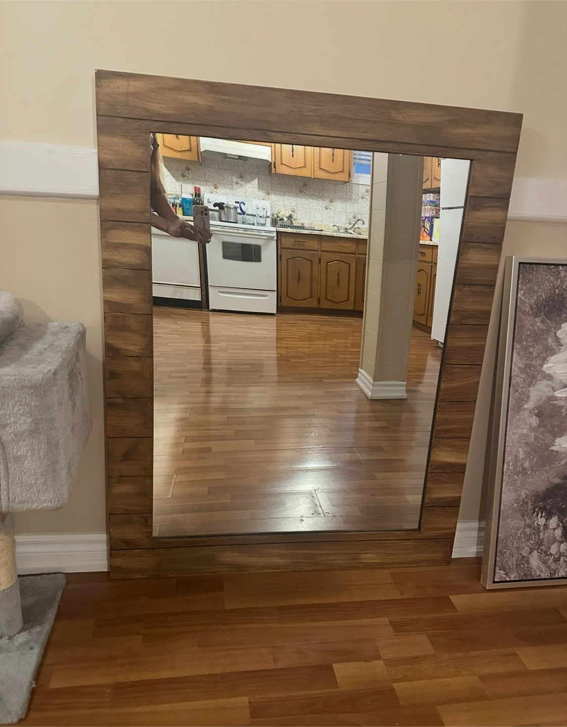 Wooden Framed Wall Mirror - photo 2
