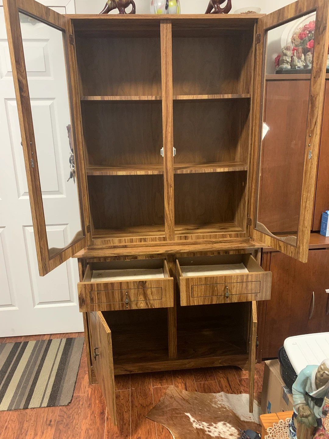 Wooden China Cabinet with Glass Doors - photo 2