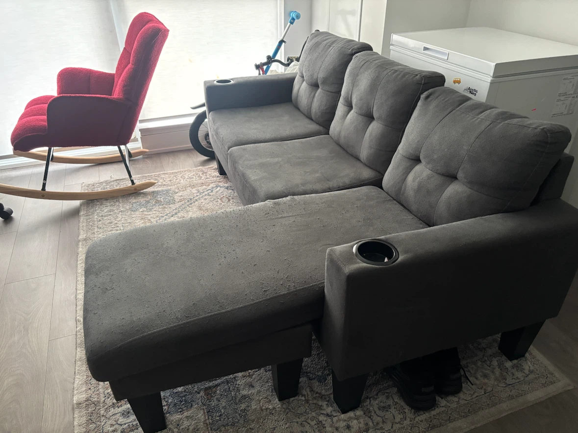 Dark Grey Sectional Sofa - photo 2