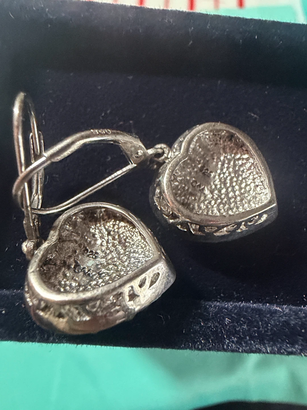 Swarovski bright green Heart 925 Silver Dangle Earrings - photo 2
