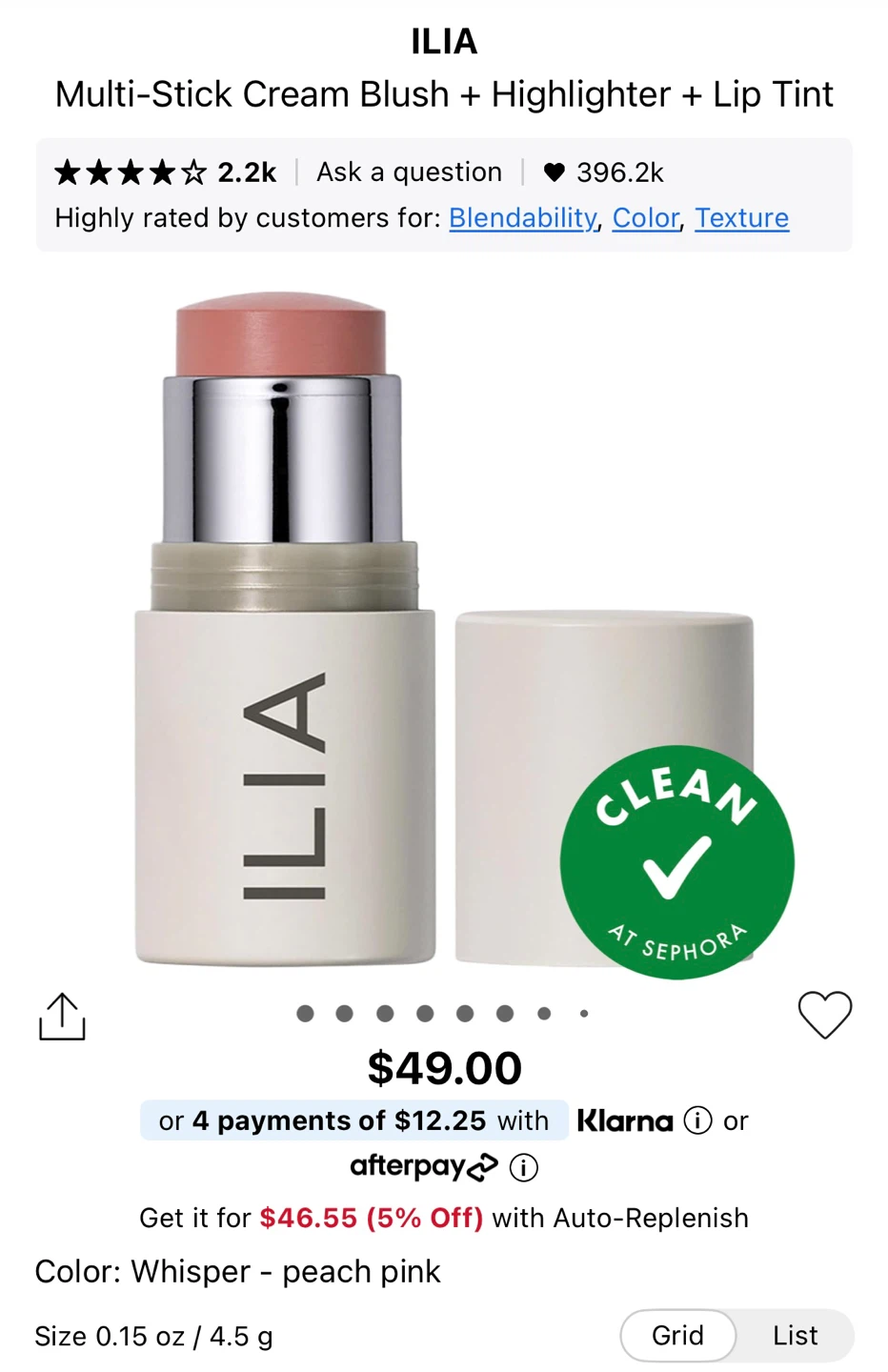 🆕 ILIA Whisper Multi-Stick Cream Blush + Lip Tint - photo 4