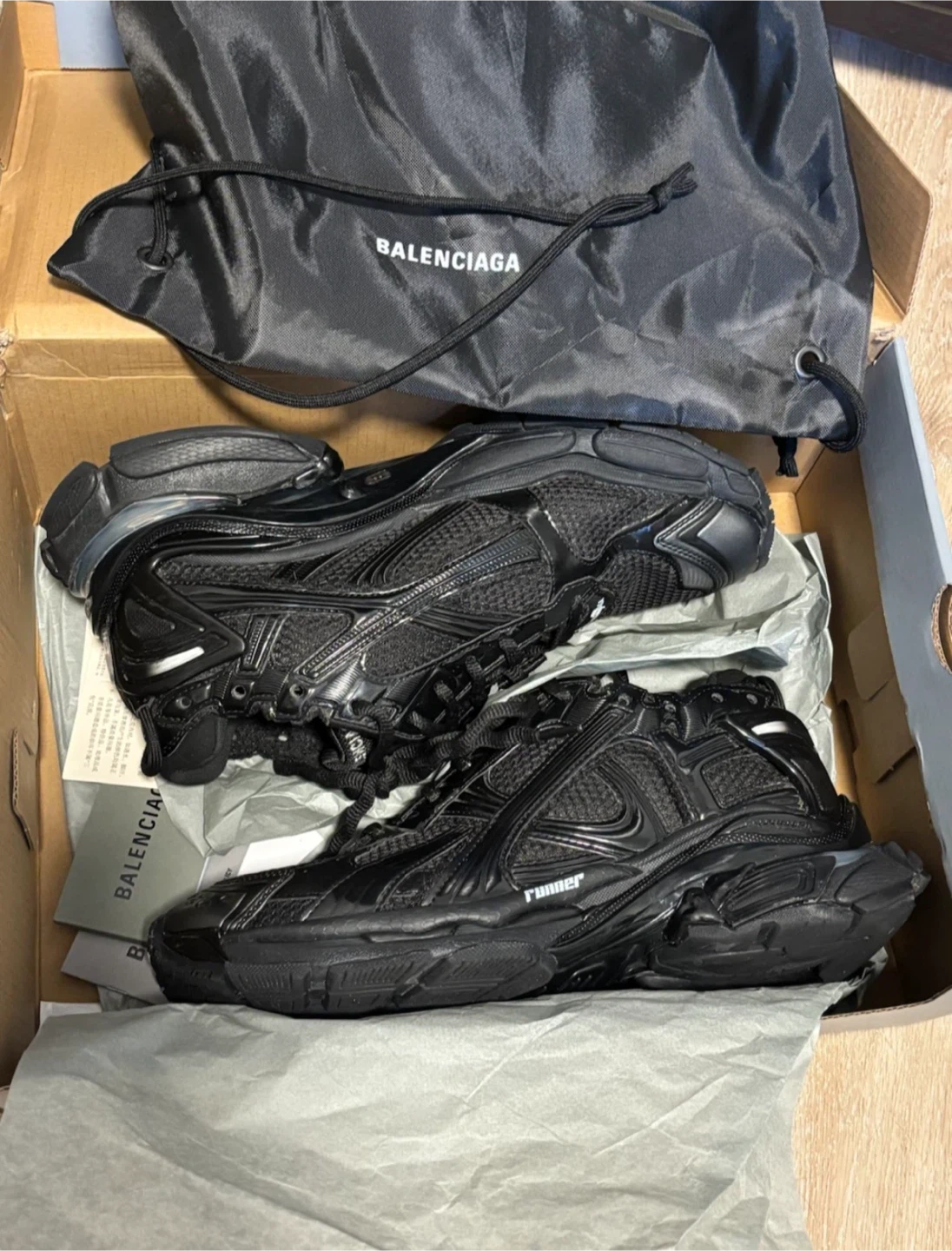Balenciaga Runner LED Sneakers Black Size 42