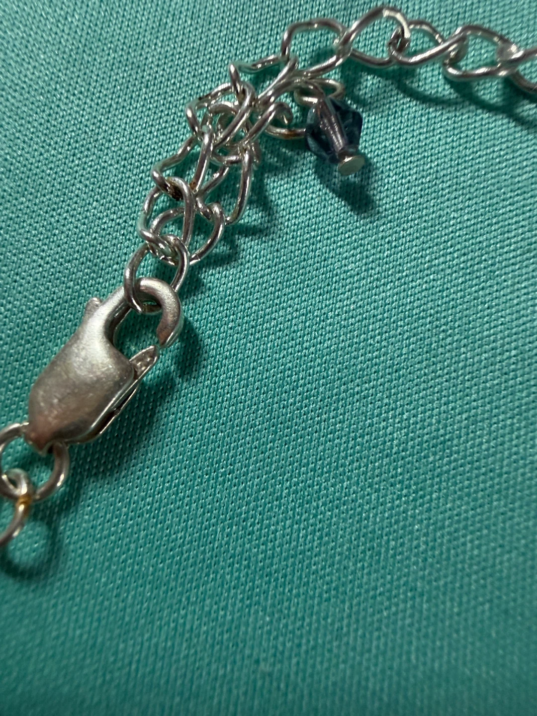 Purple Beaded Chain Necklace handmade 925 silver - photo 5