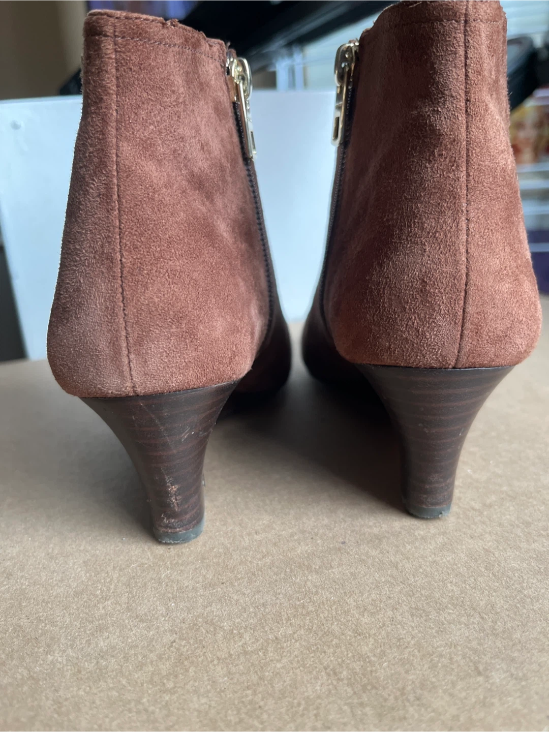Brown Suede Wedge Ankle Boots - photo 4