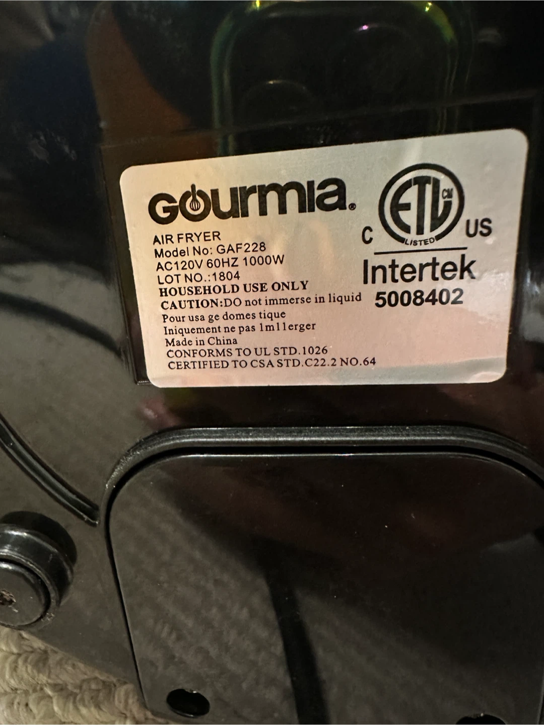 Compact Gourmia 2.2-Quart Air Fryer - photo 4