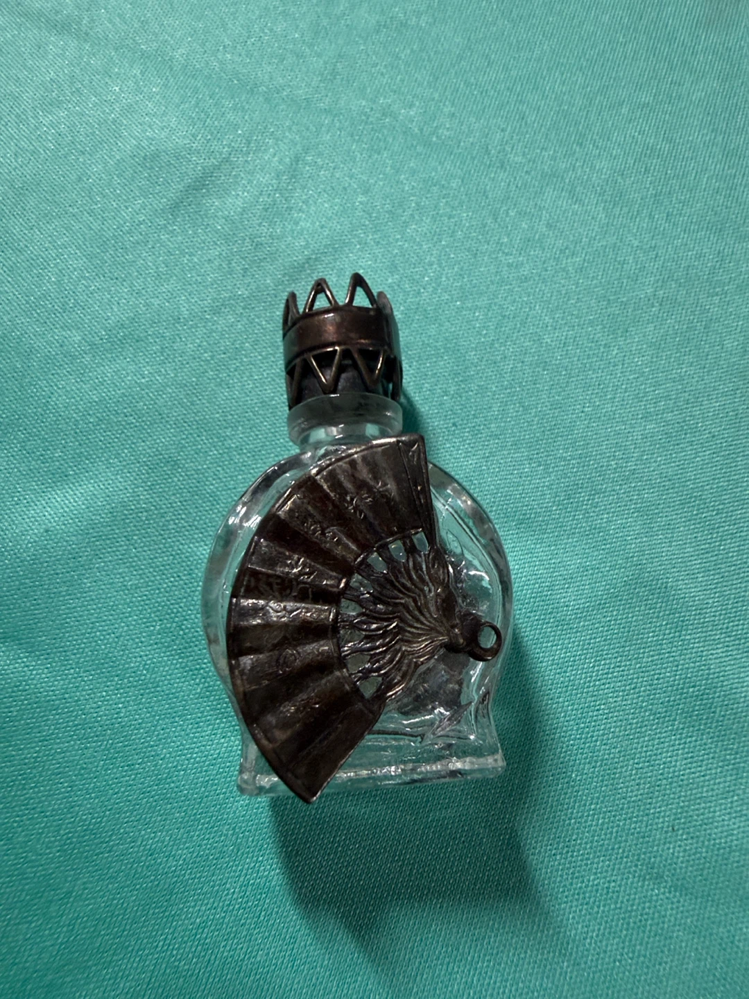 Mini glass holy water /Perfume Bottle with Fan Detail - photo 2