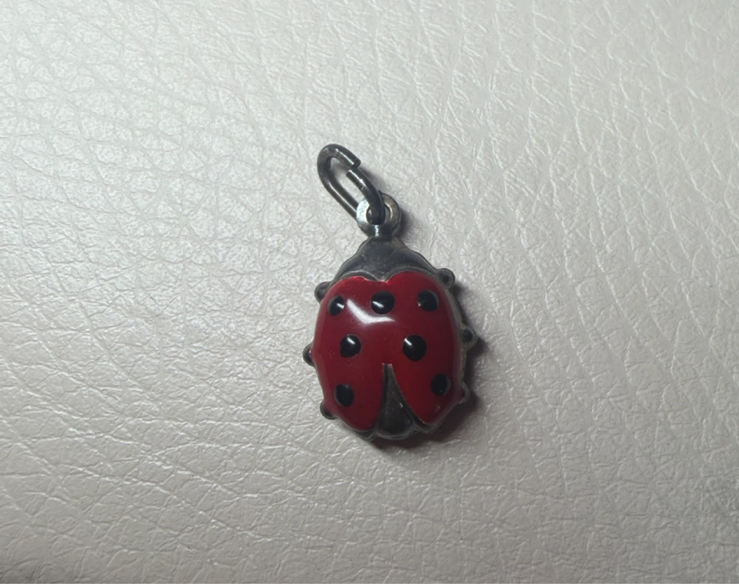 Vintage double hallmarked sterling silver Ladybug Charm Pendant