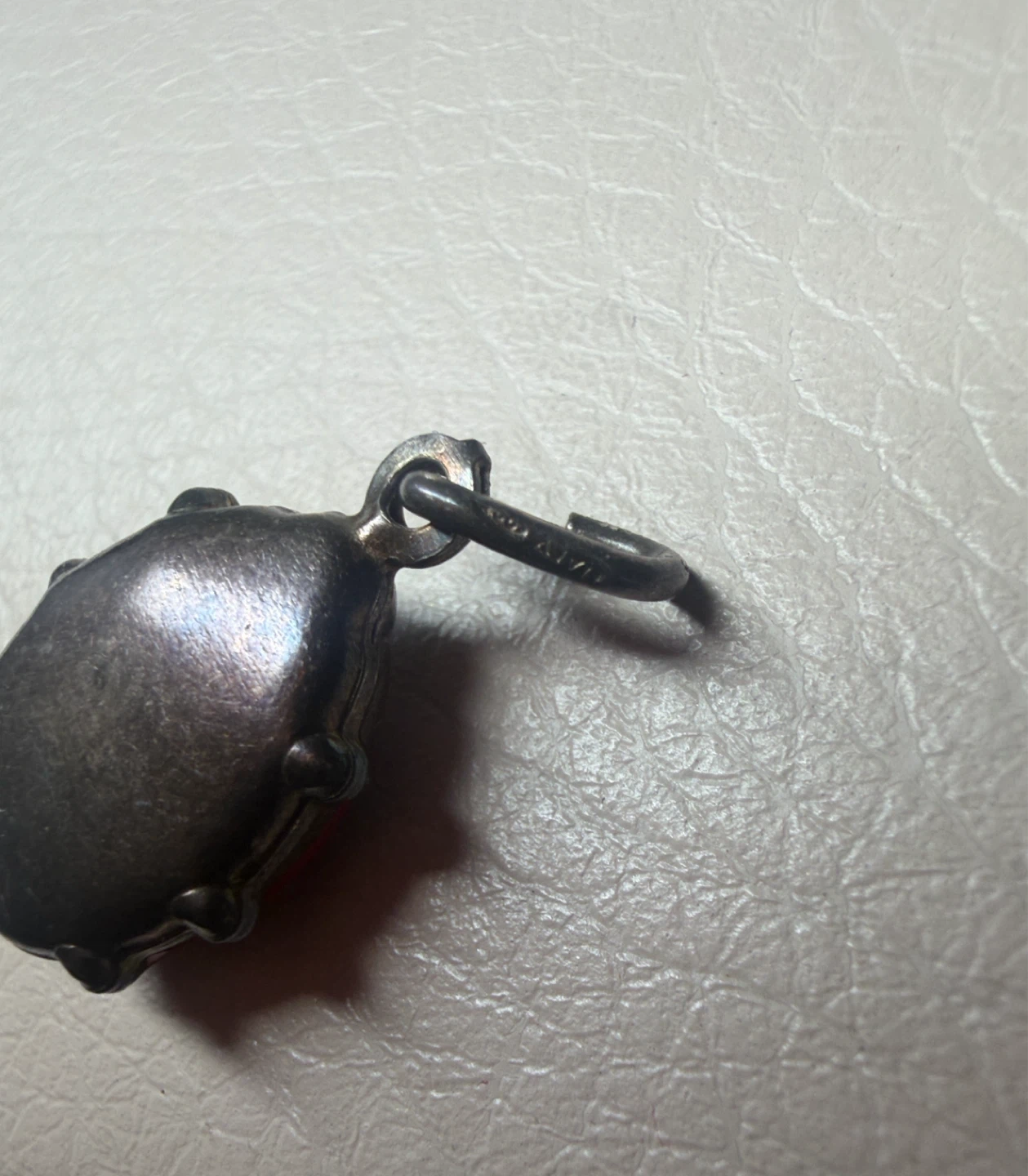 Vintage double hallmarked sterling silver Ladybug Charm Pendant - photo 4
