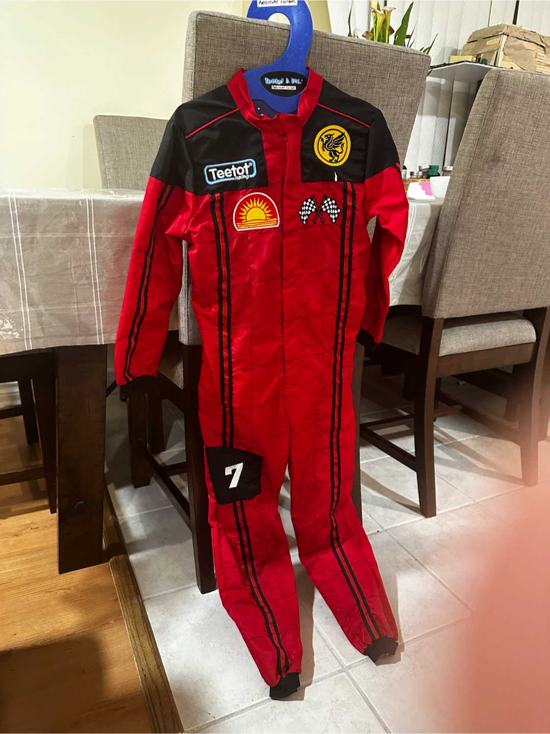 Teetot Adventure Factory Race Car Driver Costume Child Size 7-8 - photo 2