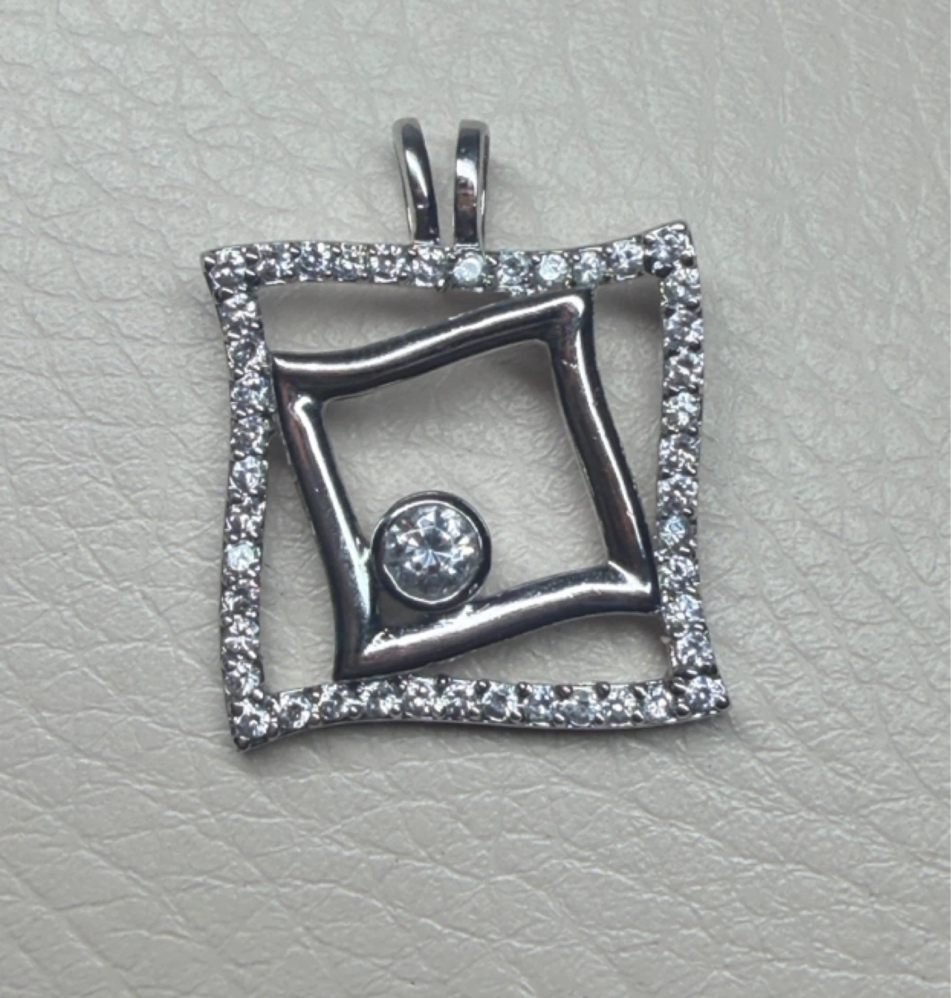 Sterling Silver Pendant with Cubic Zirconia
