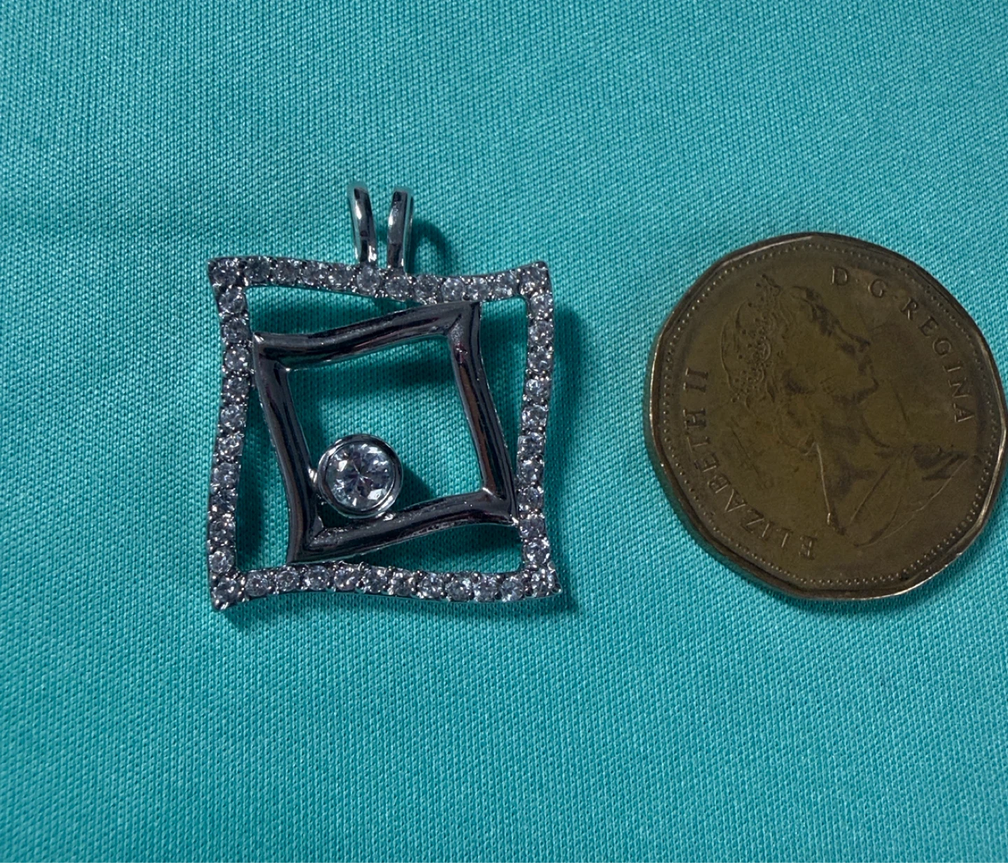 Sterling Silver Pendant with Cubic Zirconia - photo 2