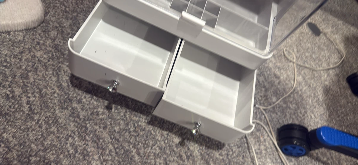 White Makeup Organizer with Drawers - photo 2