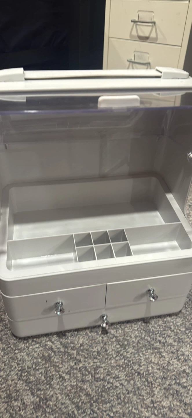 White Makeup Organizer with Drawers - photo 4