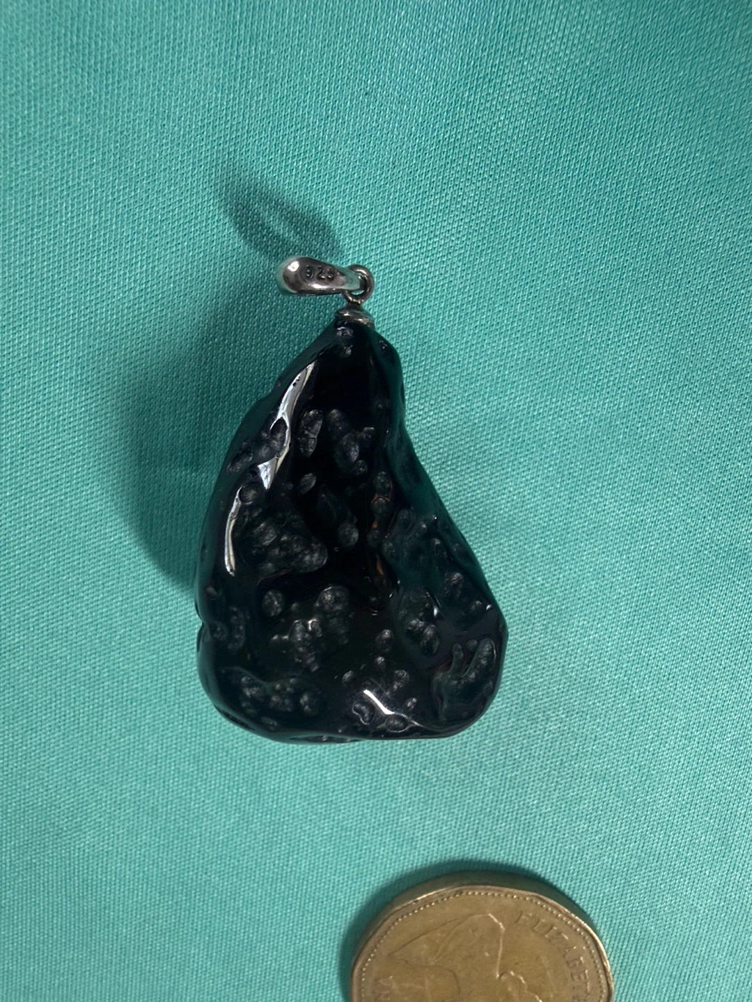 Large Handmade natural Tektite pendant with 925 bail - photo 3