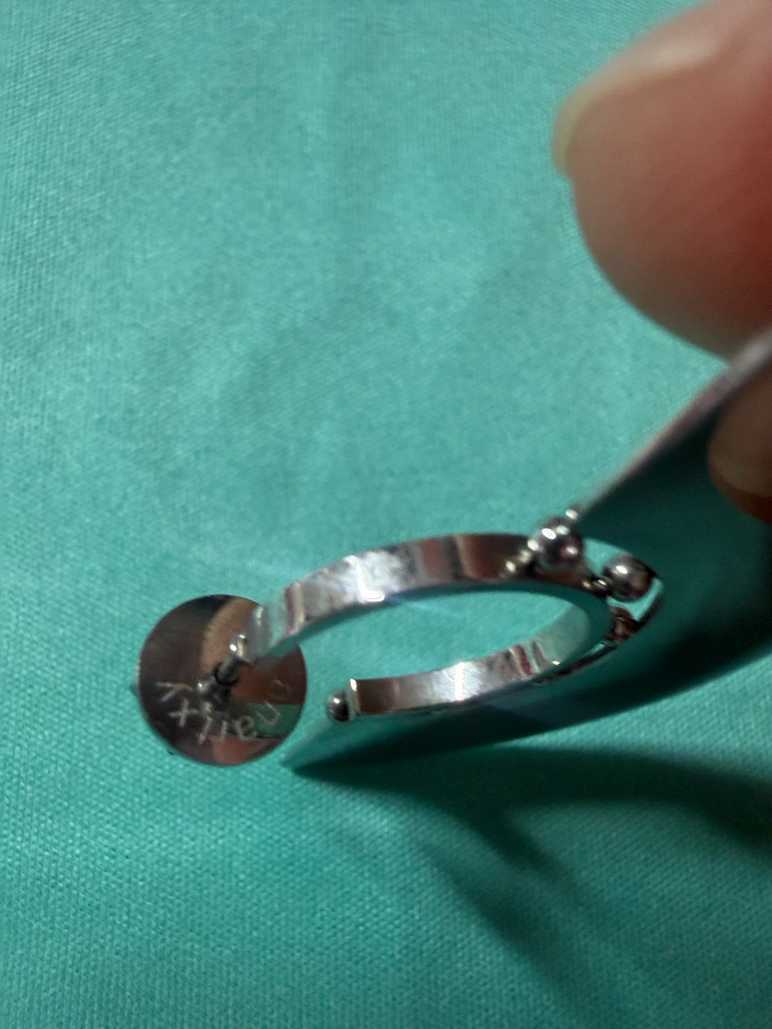 surgical steel Silver Tone Hoop Earrings - photo 5