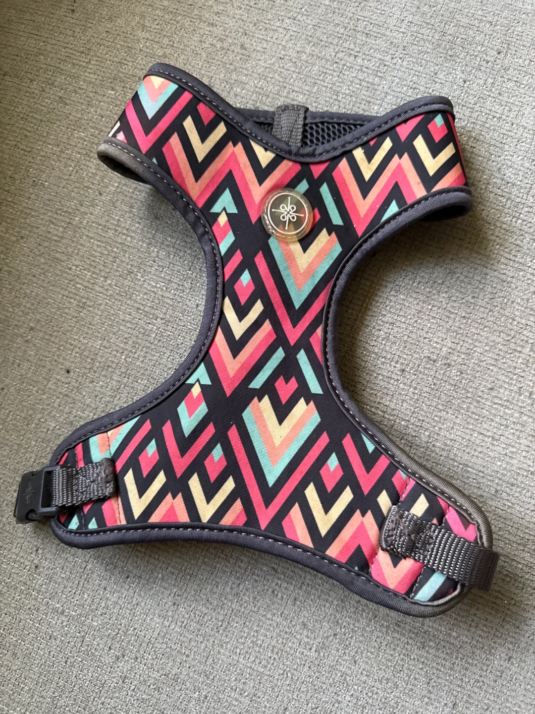 Geometric Pattern Mesh Dog Harness