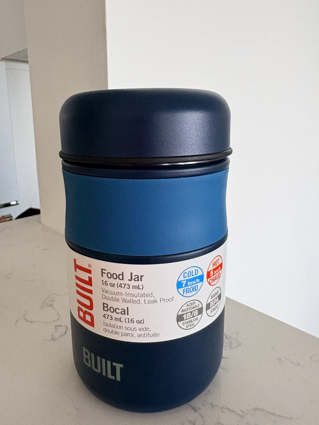 BUILT 473 mL Vacuum-Insulated Food Jar in Blue - photo 2