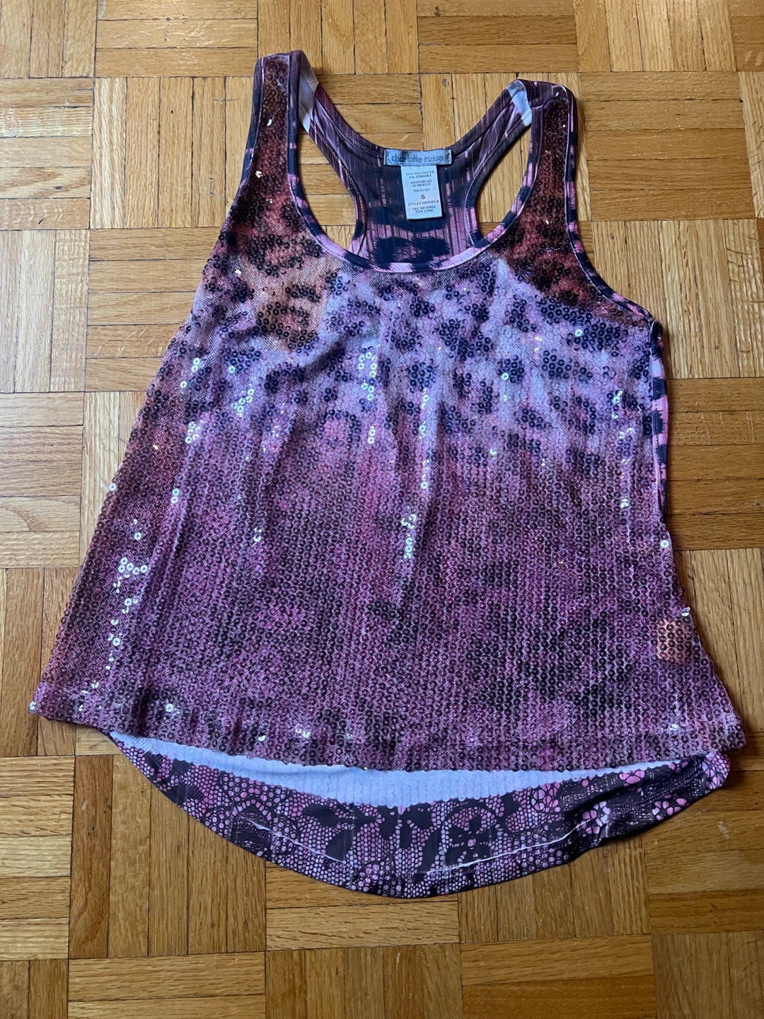 Charlotte Russe Women's Tank Top with Sequins - Size S