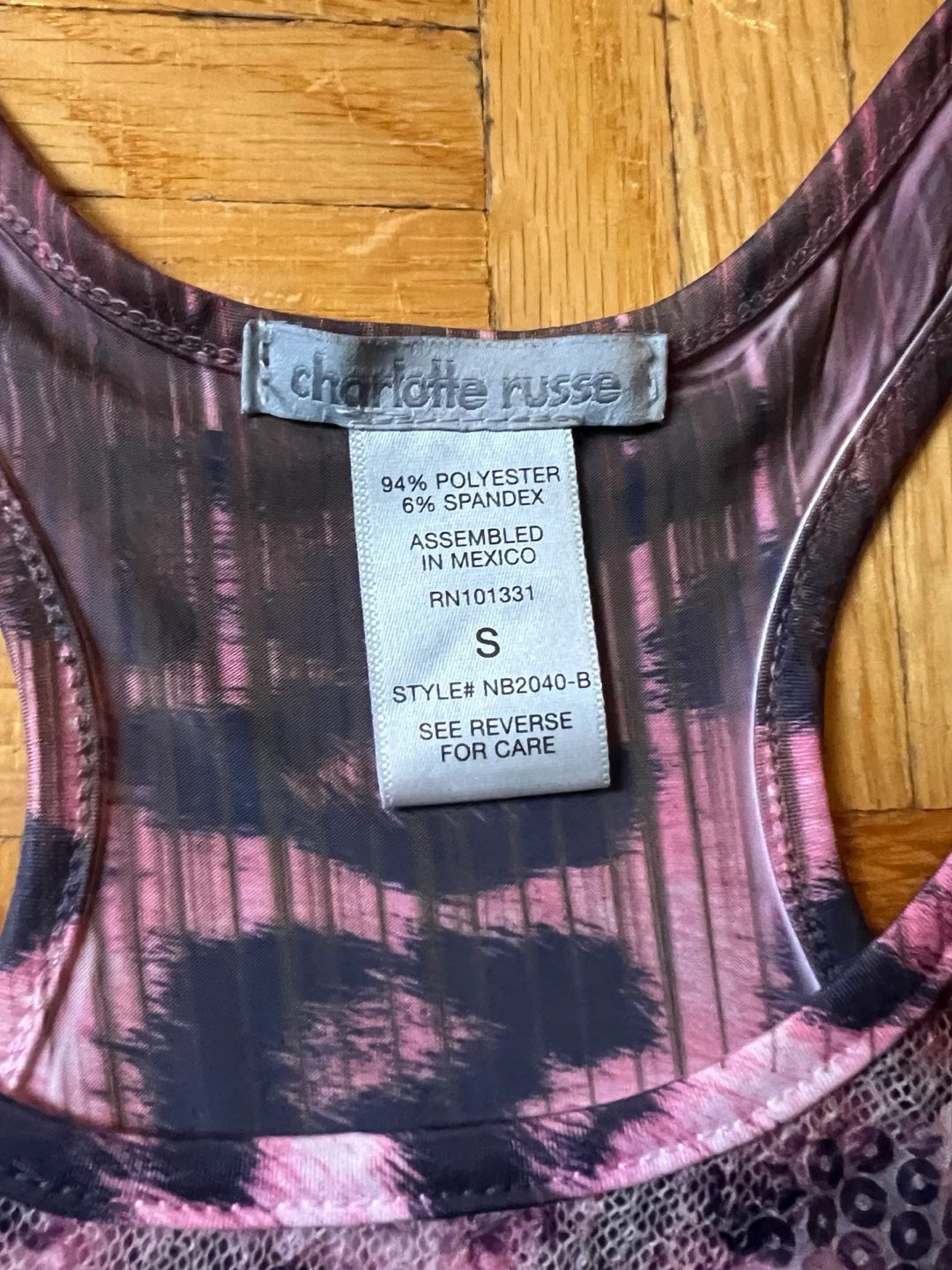 Charlotte Russe Women's Tank Top with Sequins - Size S - photo 2
