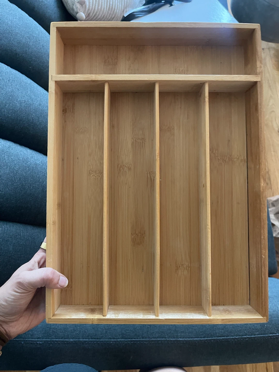 Bamboo Cutlery Organizer Tray - photo 3