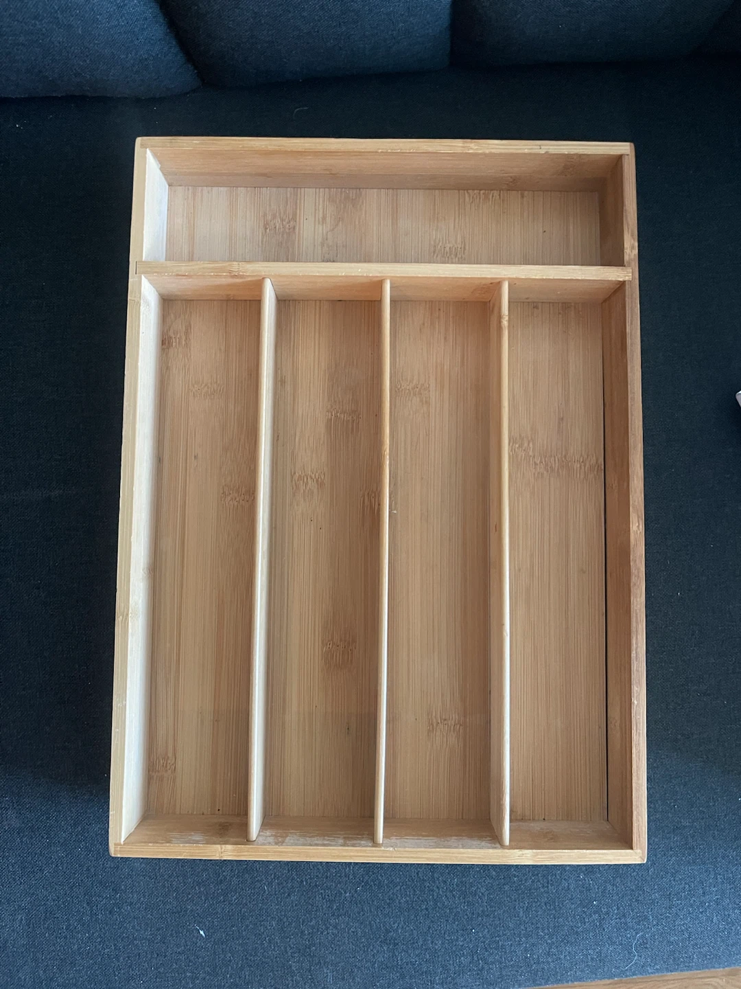 Bamboo Cutlery Organizer Tray