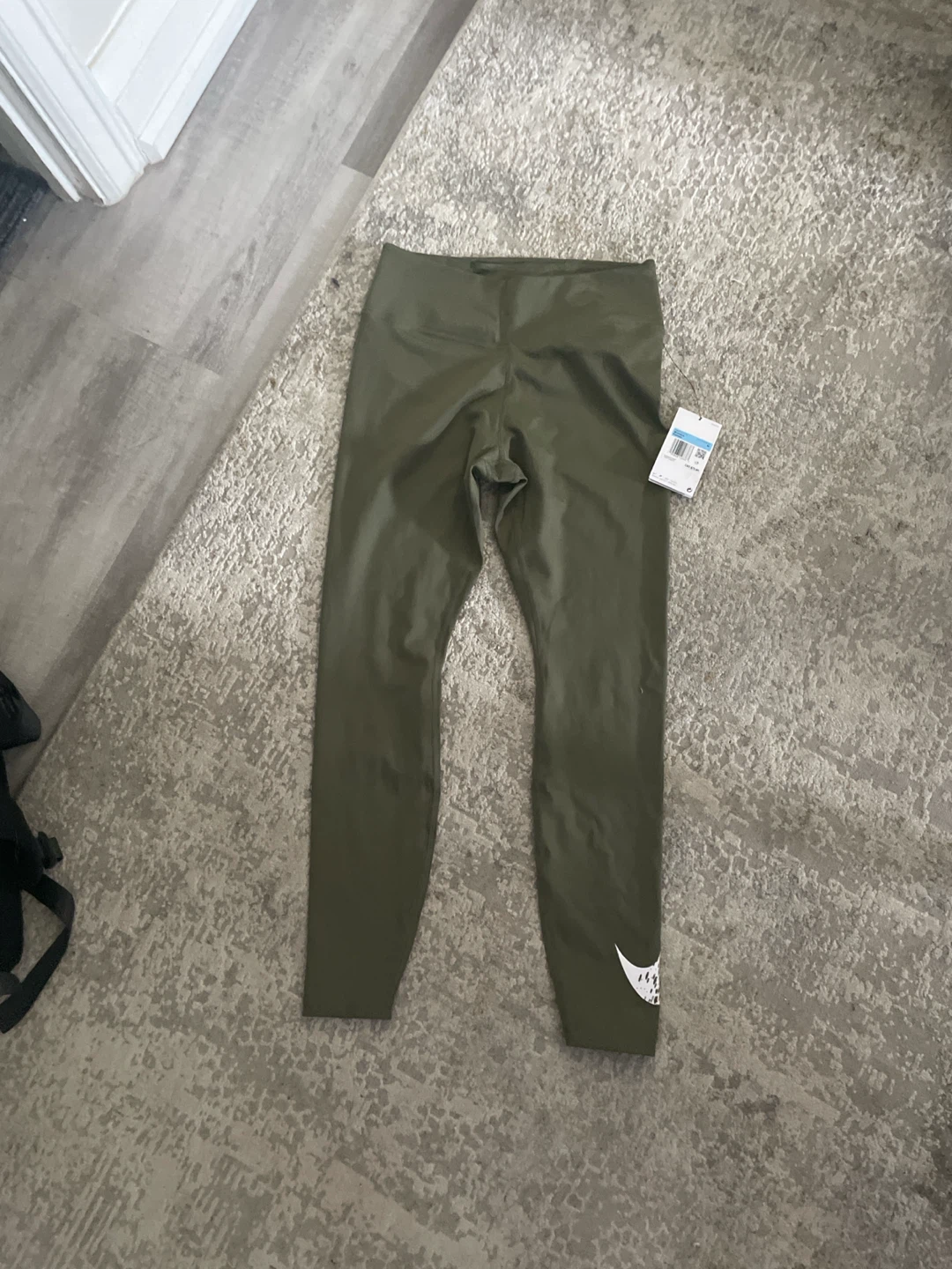 Nike Dri-Fit Women's Leggings - Olive Green, Size M - photo 2